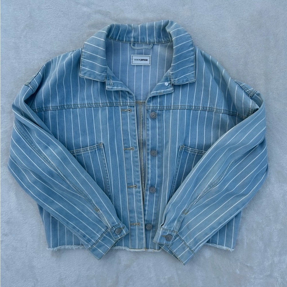 Jean Jacket white pin strip